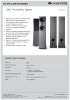 Cambridge Audio SX80 - Technical Specifications 